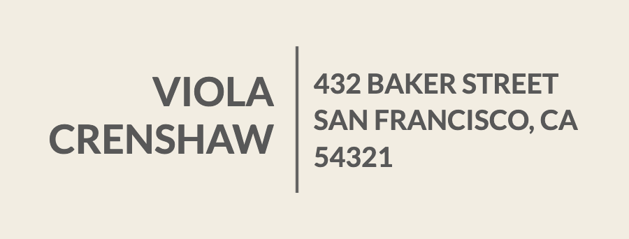 Minimal Address Label
