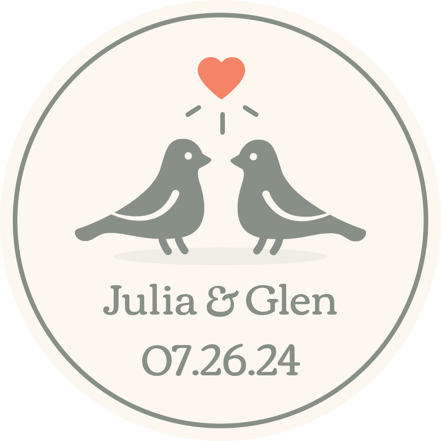 Love bird - Circle sticker