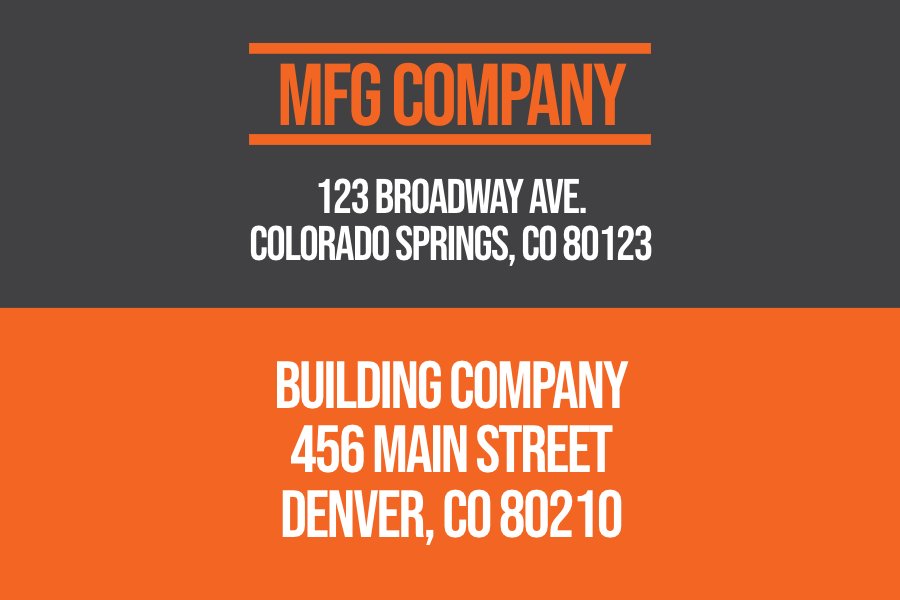 shipping address