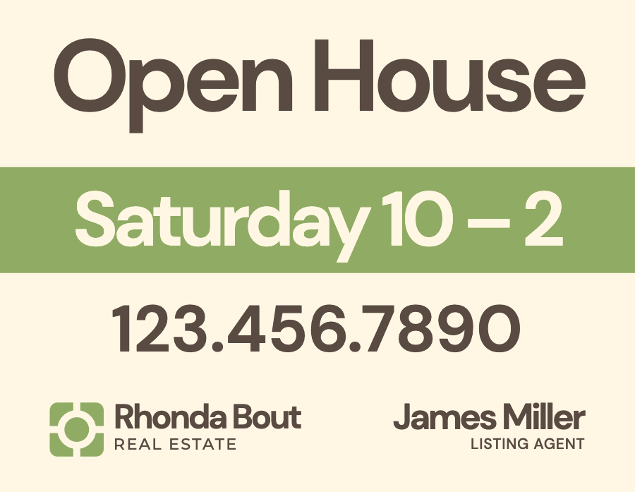 rhonda real estate yard sign