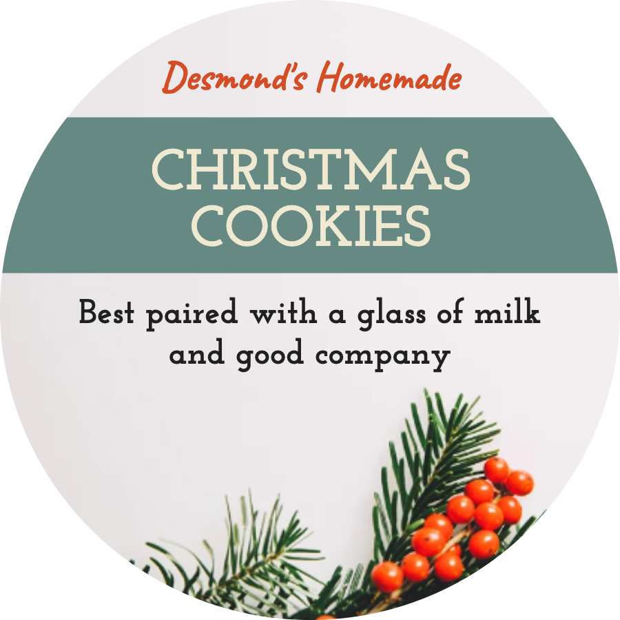 Christmas cookies - Circle label