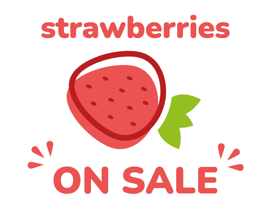 Strawberries on sale
