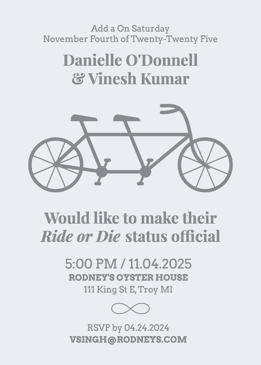 Save The Date - Ride or die