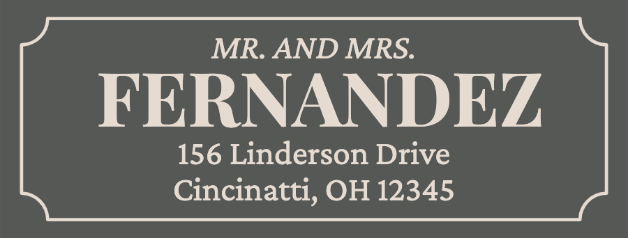 Wedding Border - Address Label