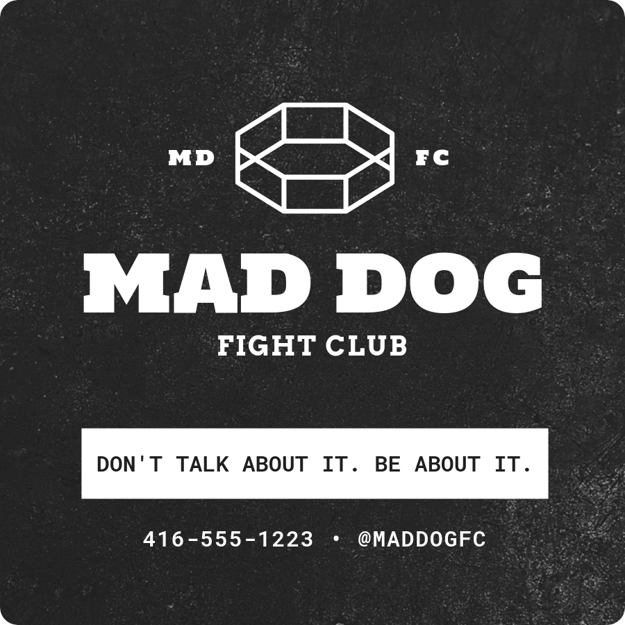 mad dog fight club rounded sticker