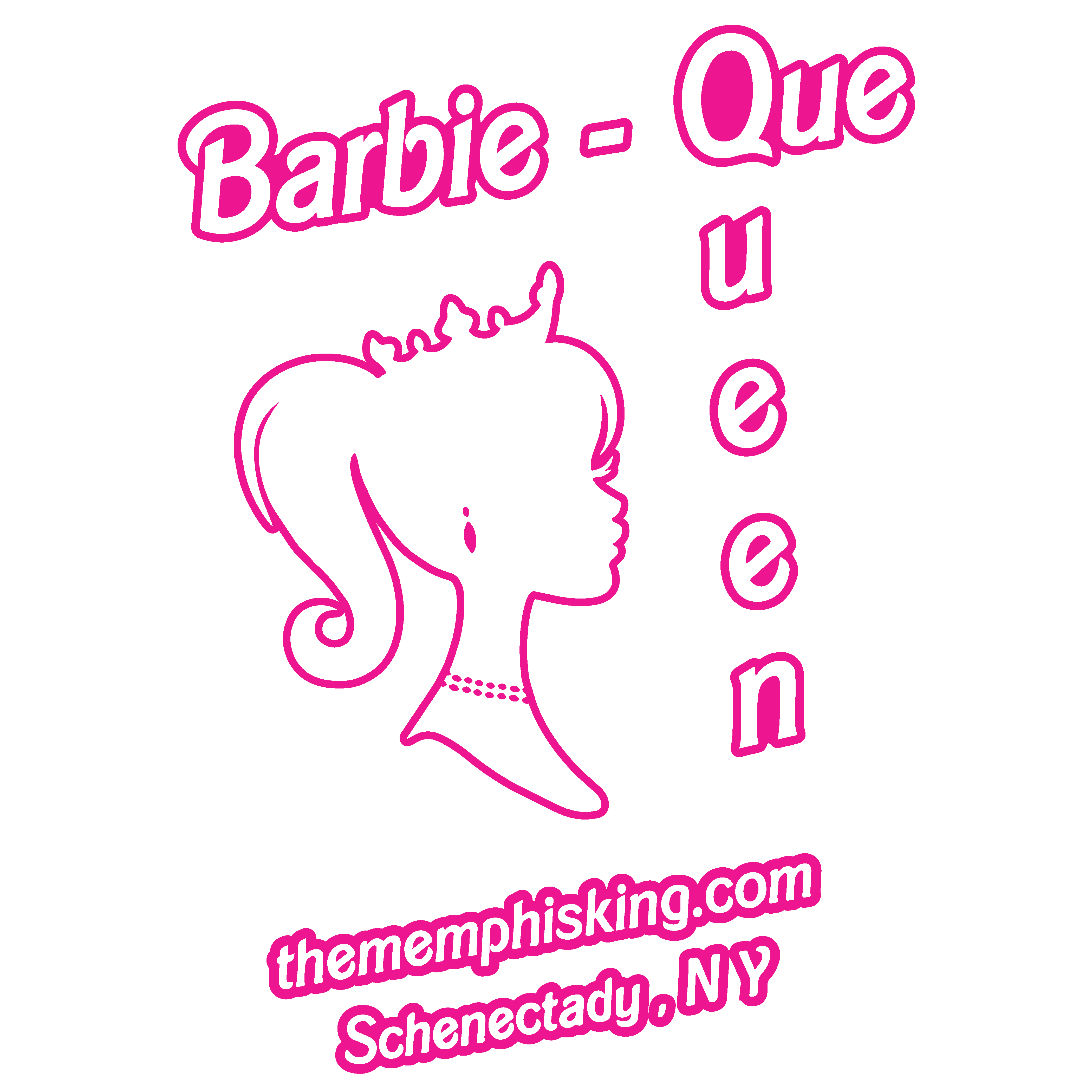 Barbie Q Queen Head Logo - Clear