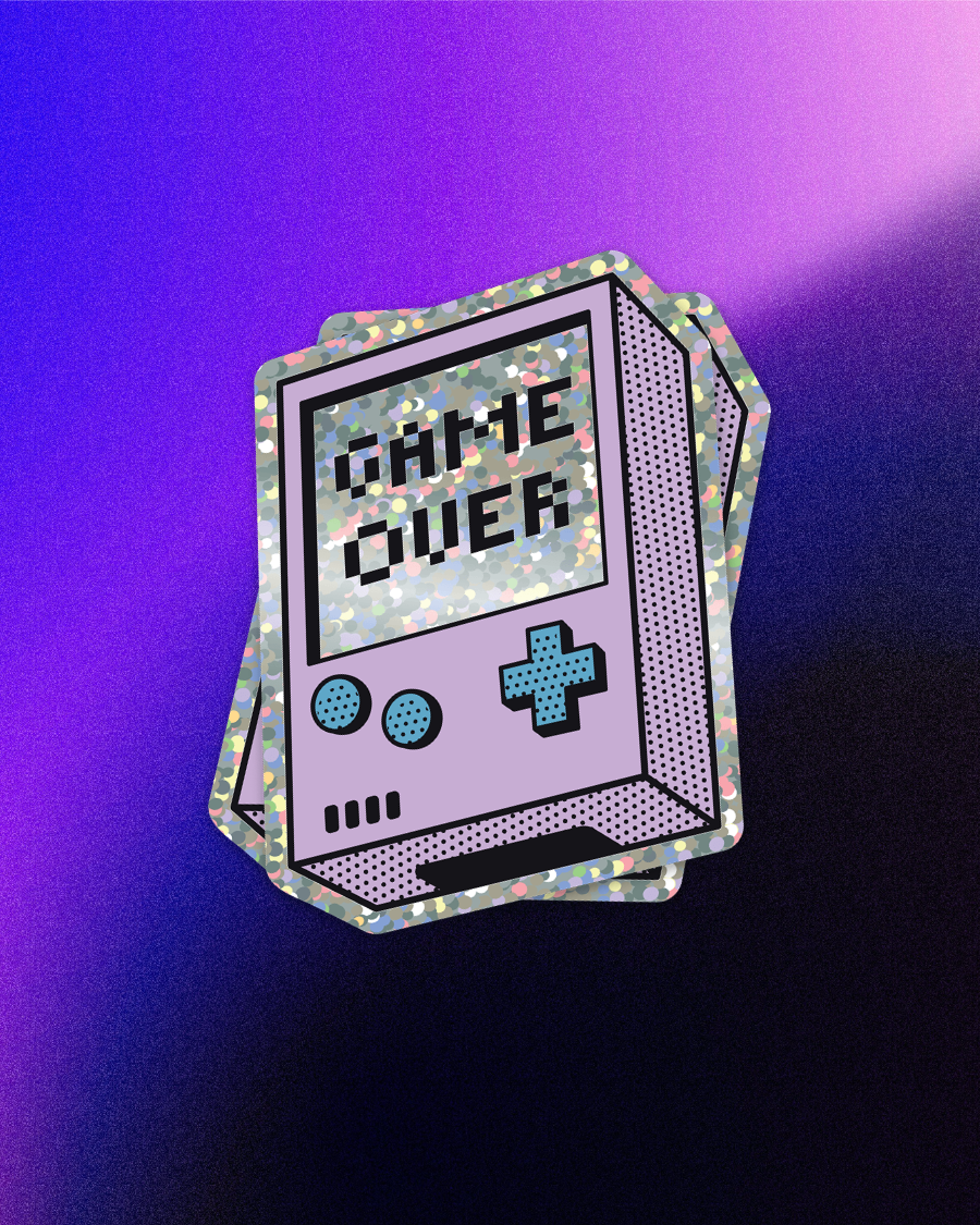 Modern Gradient Sticker Social Ad