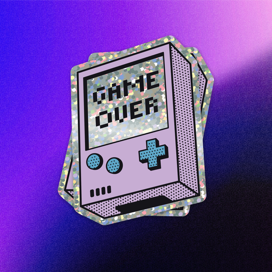 Modern Gradient Sticker Social Ad