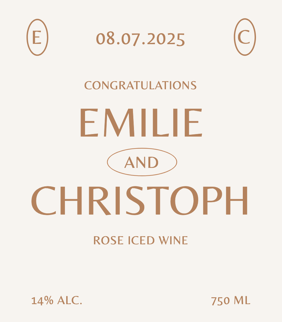 Pastel Wine Label