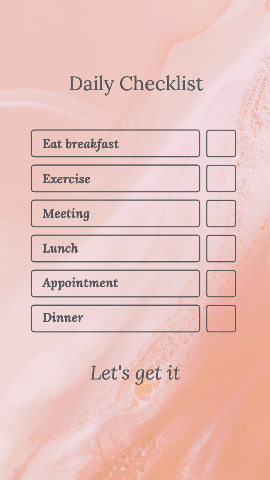 daily checklist