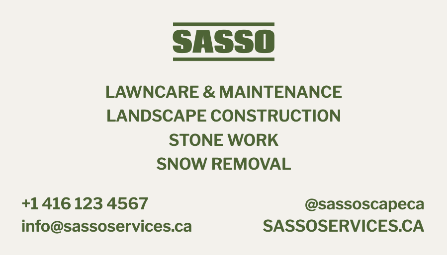 Sasso - business card side B