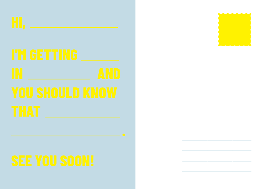 Fill in the blanks - Post card