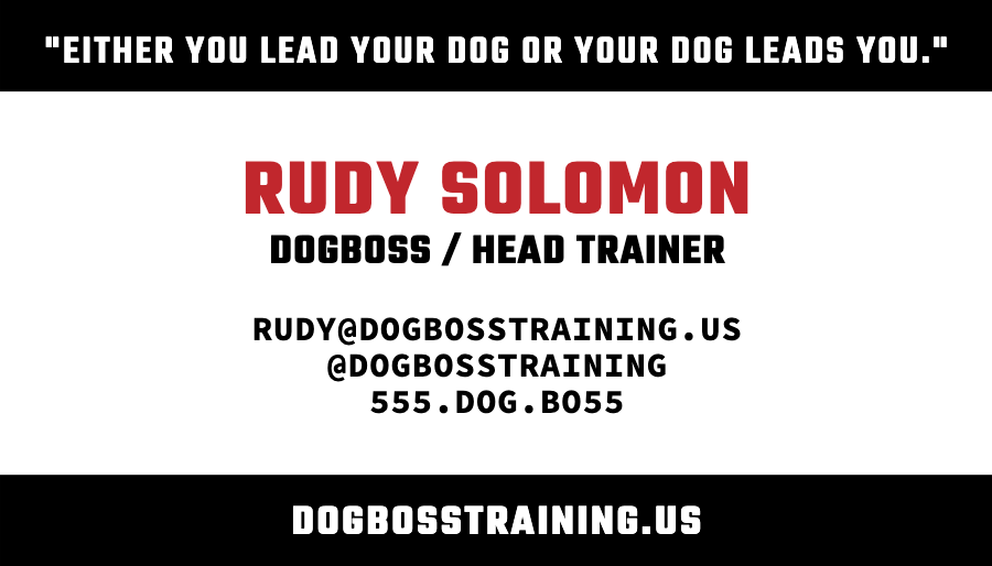 dogboss - business card side b
