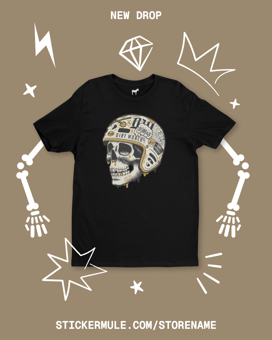 Retro Tattoo Doodle T-shirt Social Ad