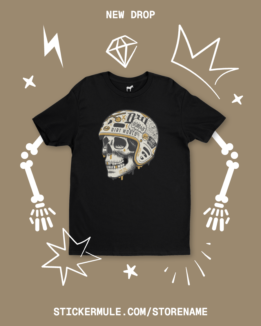 Retro Tattoo Doodle T-shirt Social Ad