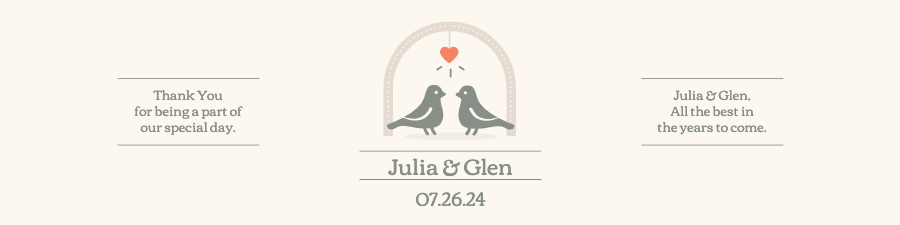 Love bird - Water Bottle Label