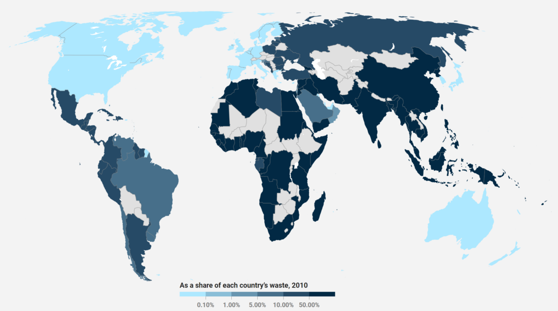 Plastavfall globalt. Källa: UNEP