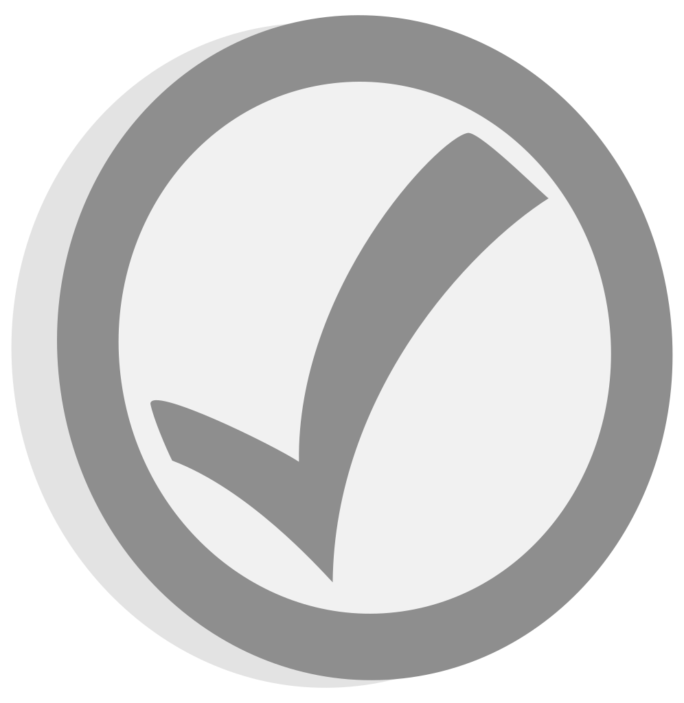 Gray check mark