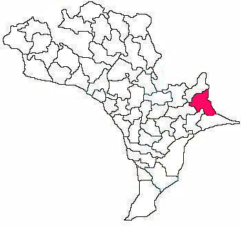 Mandal map of Krishna district showing Kalidindi mandal (in Rose Colour)