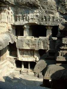 A Jain cave in Ellora.