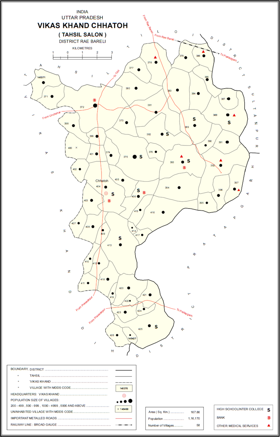Map showing Nasirabad (#372) in Chhatoh CD block