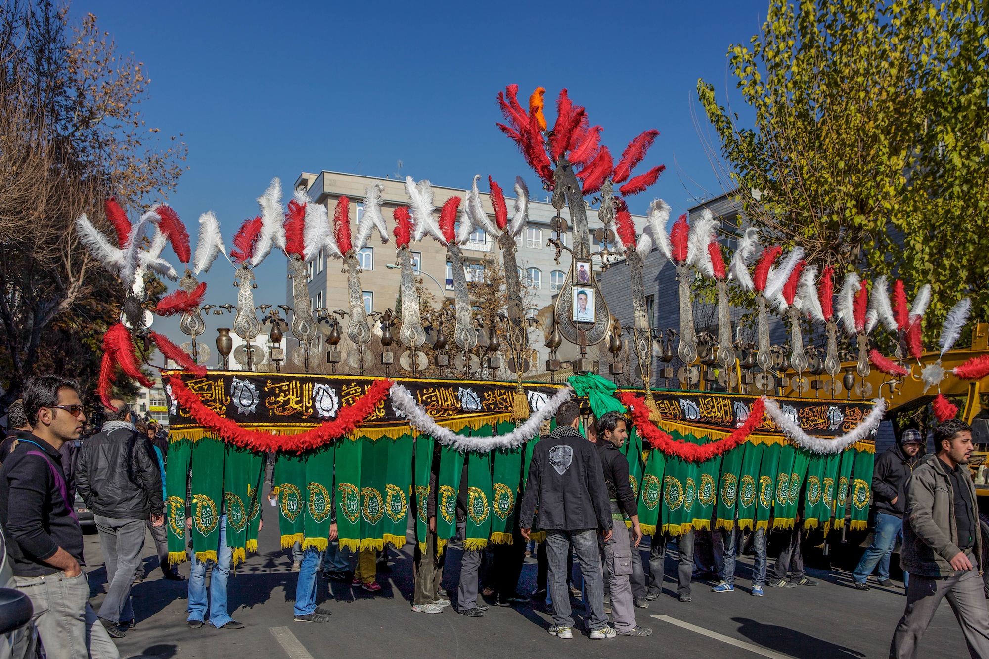 Alam of an Ashura procession in Iran