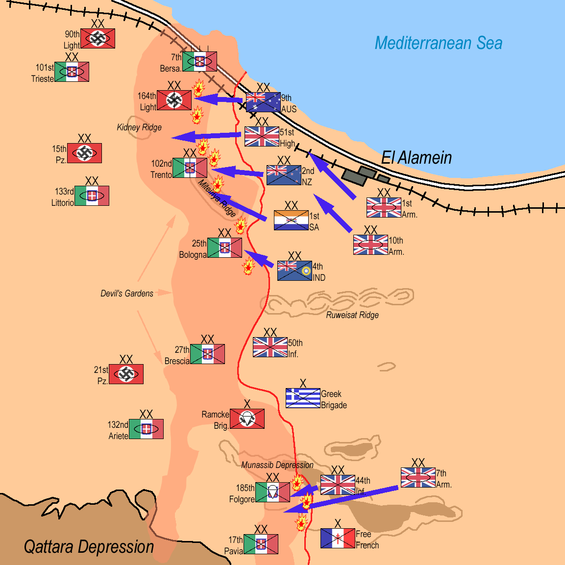 British Forces attack: 10:00&nbsp;p.m. 23 October