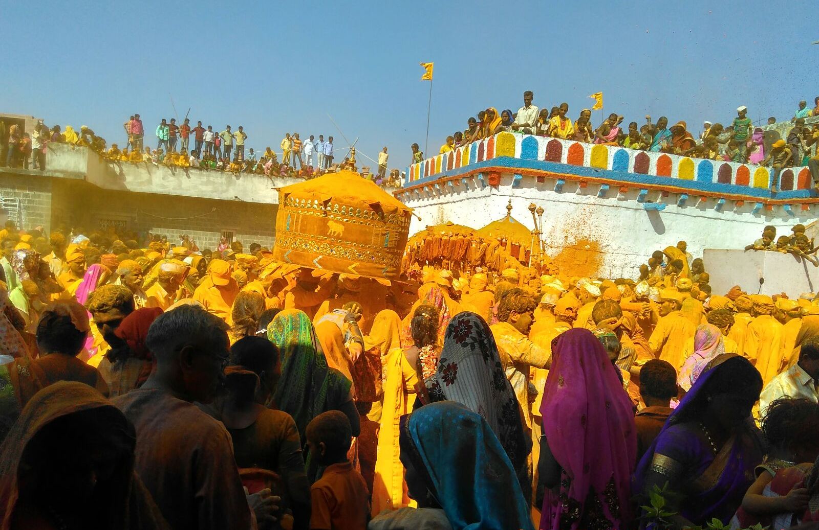 A panorama of Karisiddeshwar fair (2015) during Deepavali