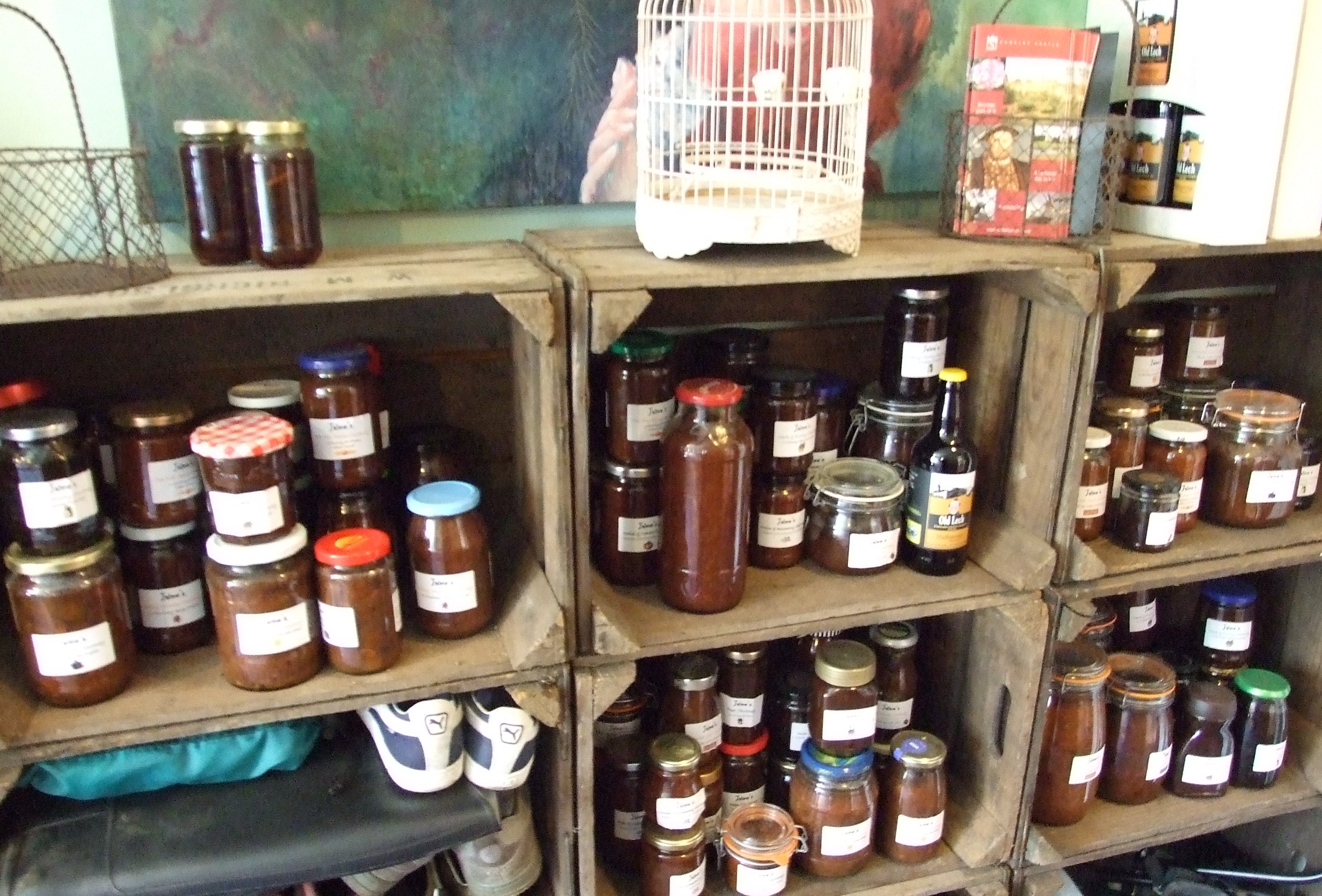 Various jarred chutneys