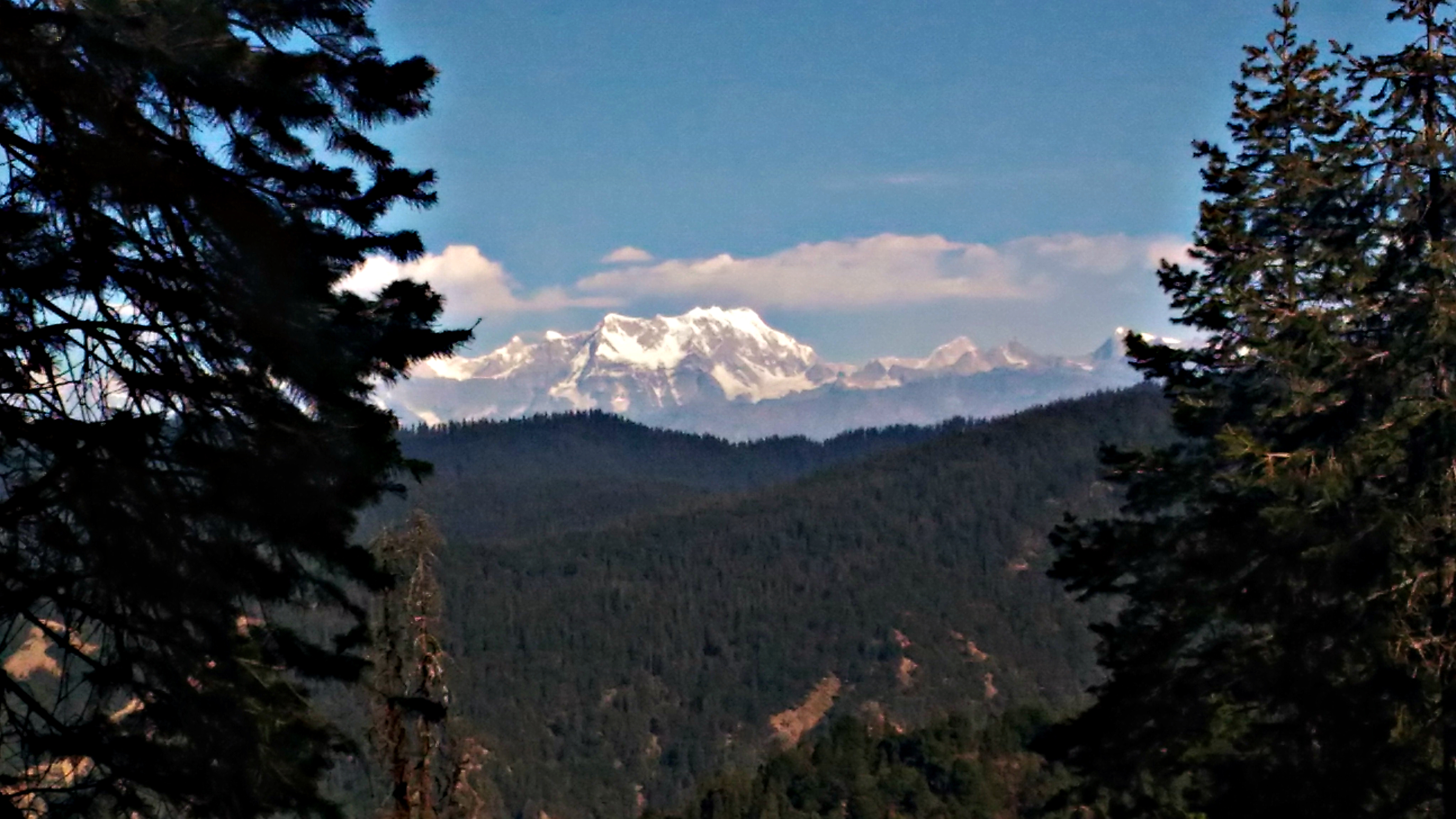 View of Chaukhamba from the ridge