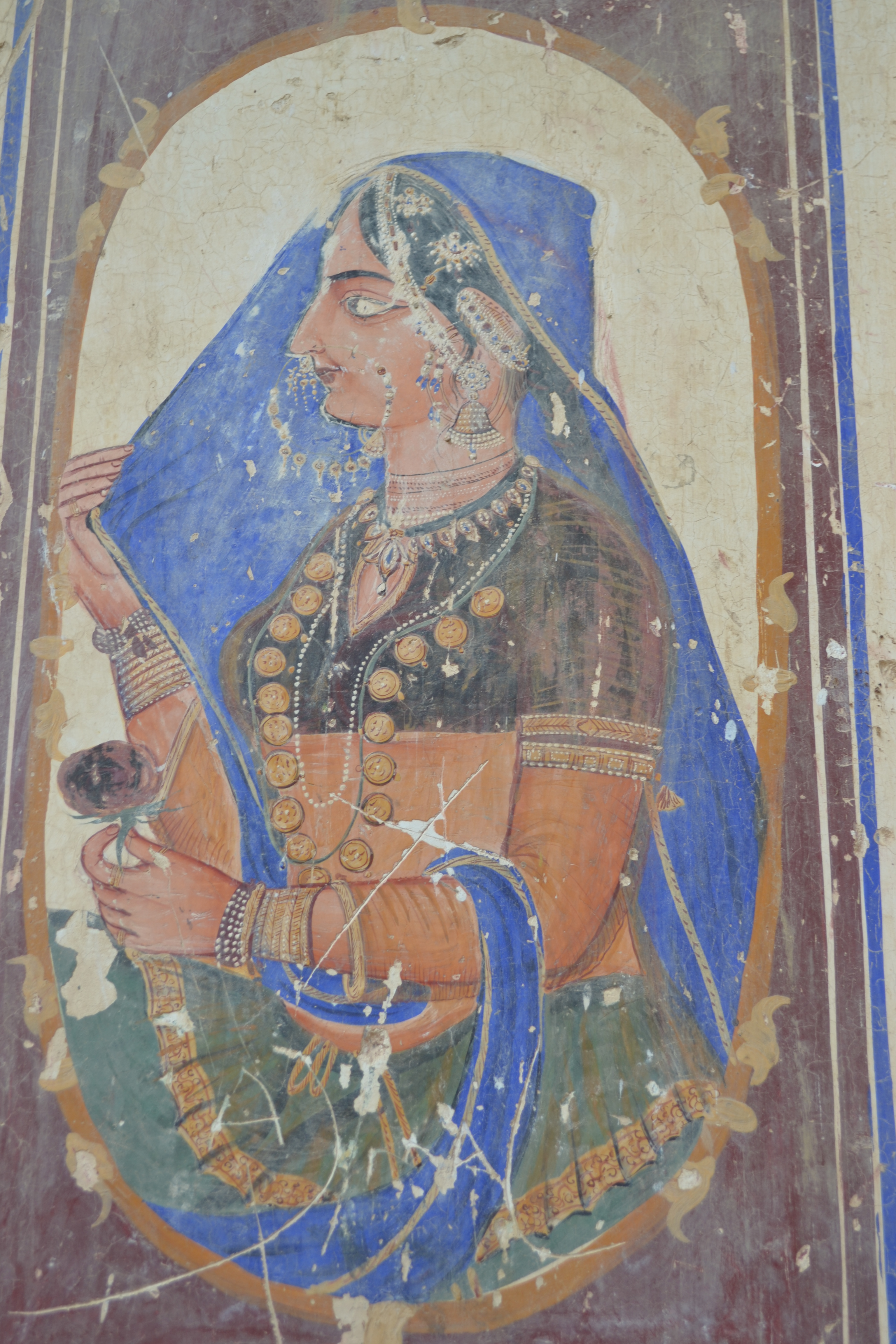 A Punjabi Sikh woman with blue chunni.