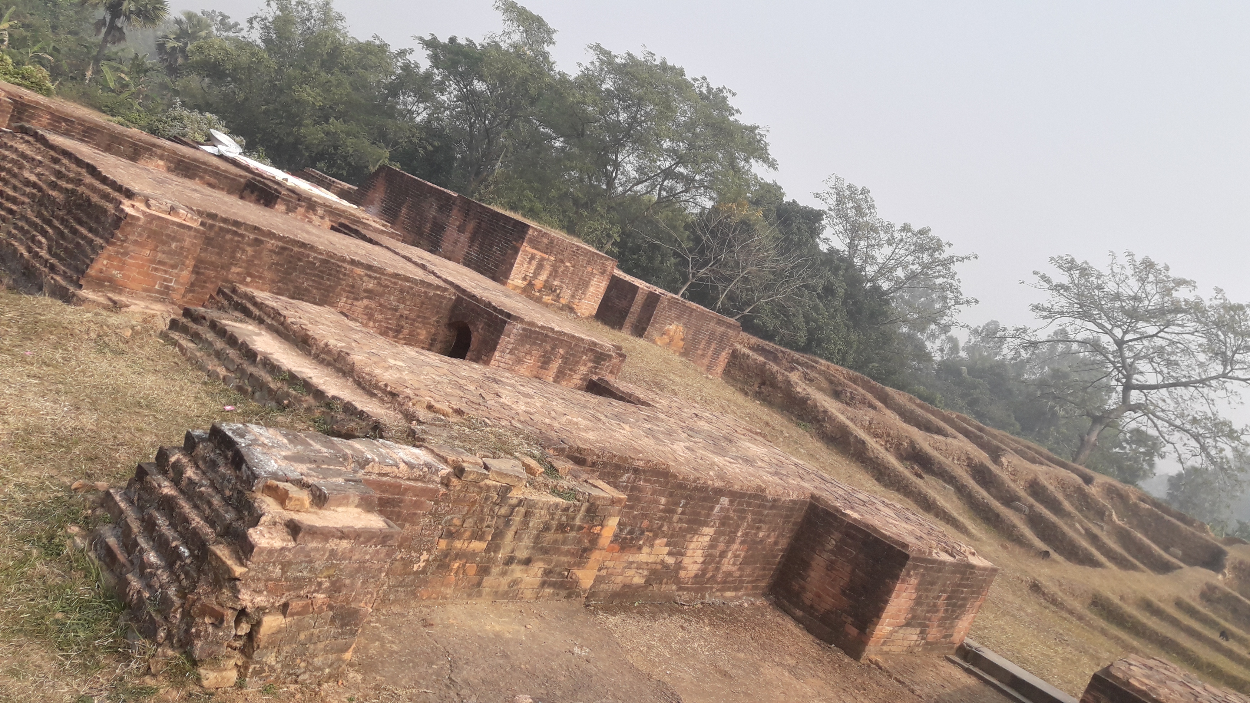 Jagaddala Mahavihara is the only Buddhist vihara identified & excavated in Bangladesh which has a rooftop of around 60 cm thickness.