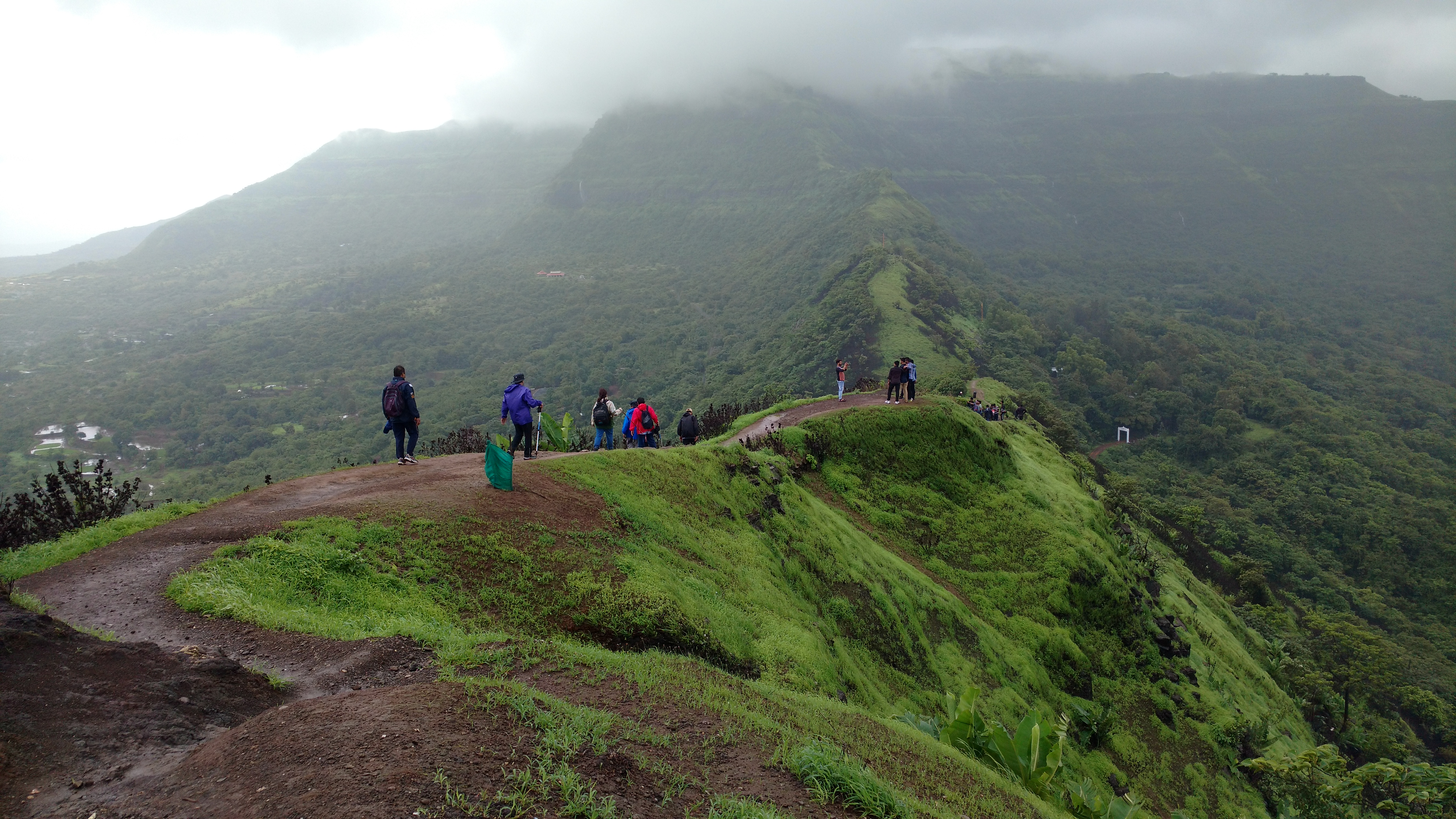 The trek path in Rainy season