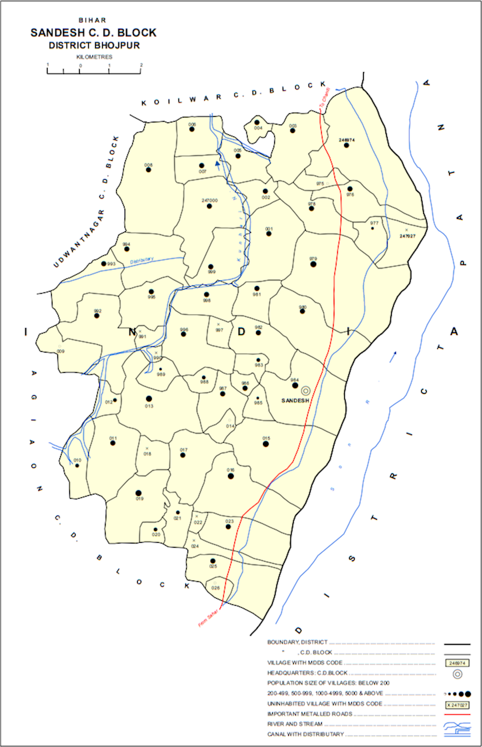 Map of Sandesh block