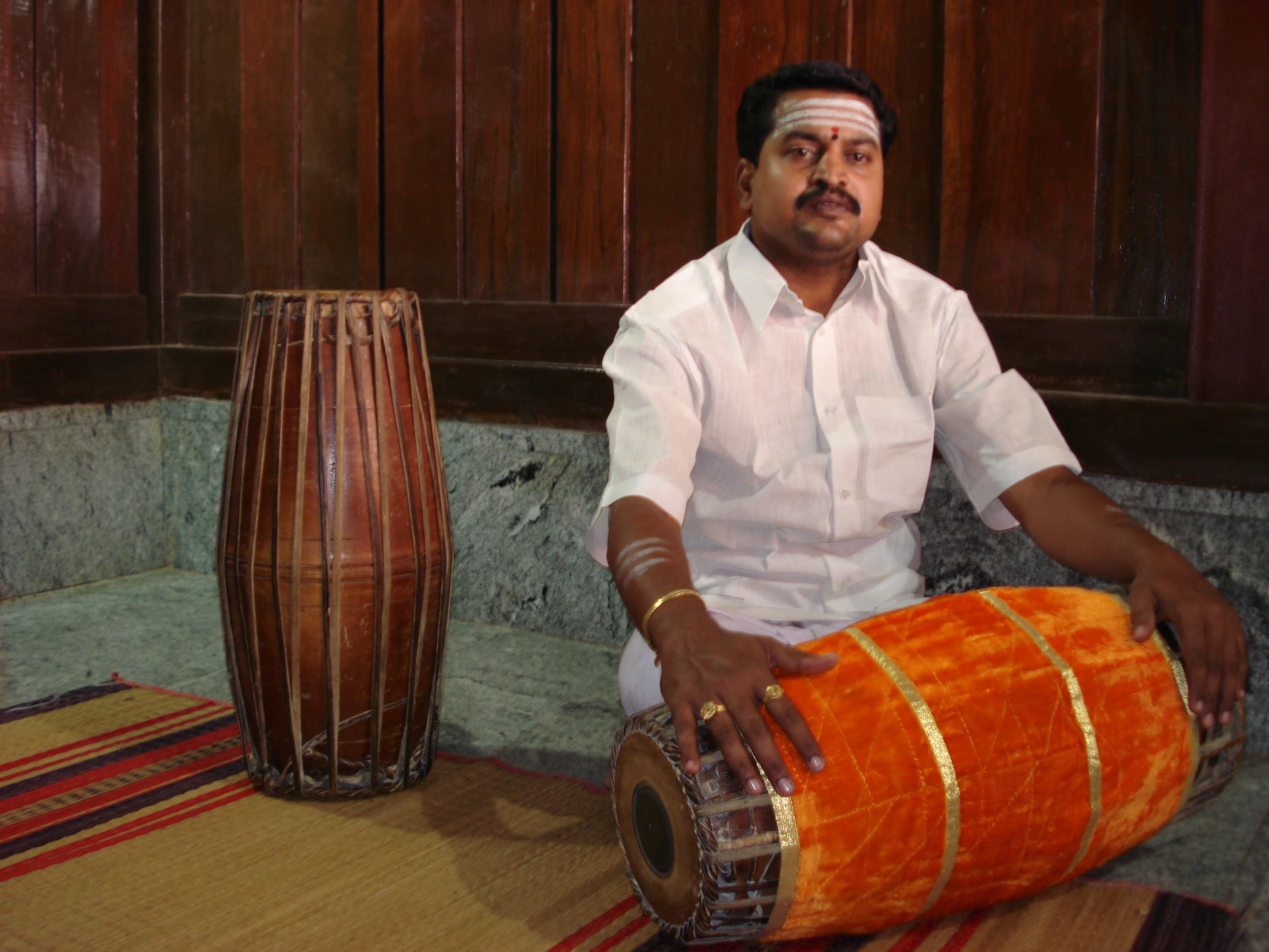 K.P.Parameswaran Mridangam.JPG