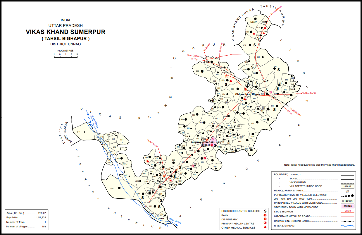 Map showing Bihar (#850) in Sumerpur CD block