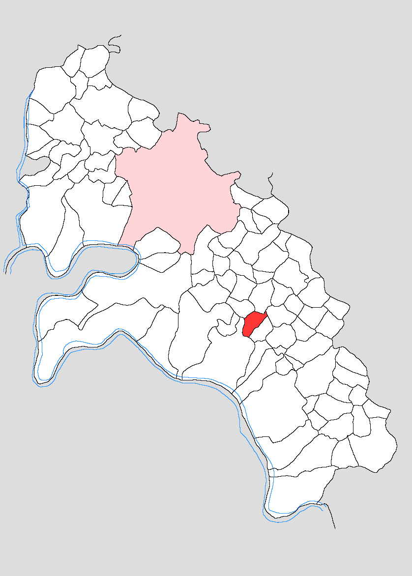 Map showing Luhari in Firozabad block