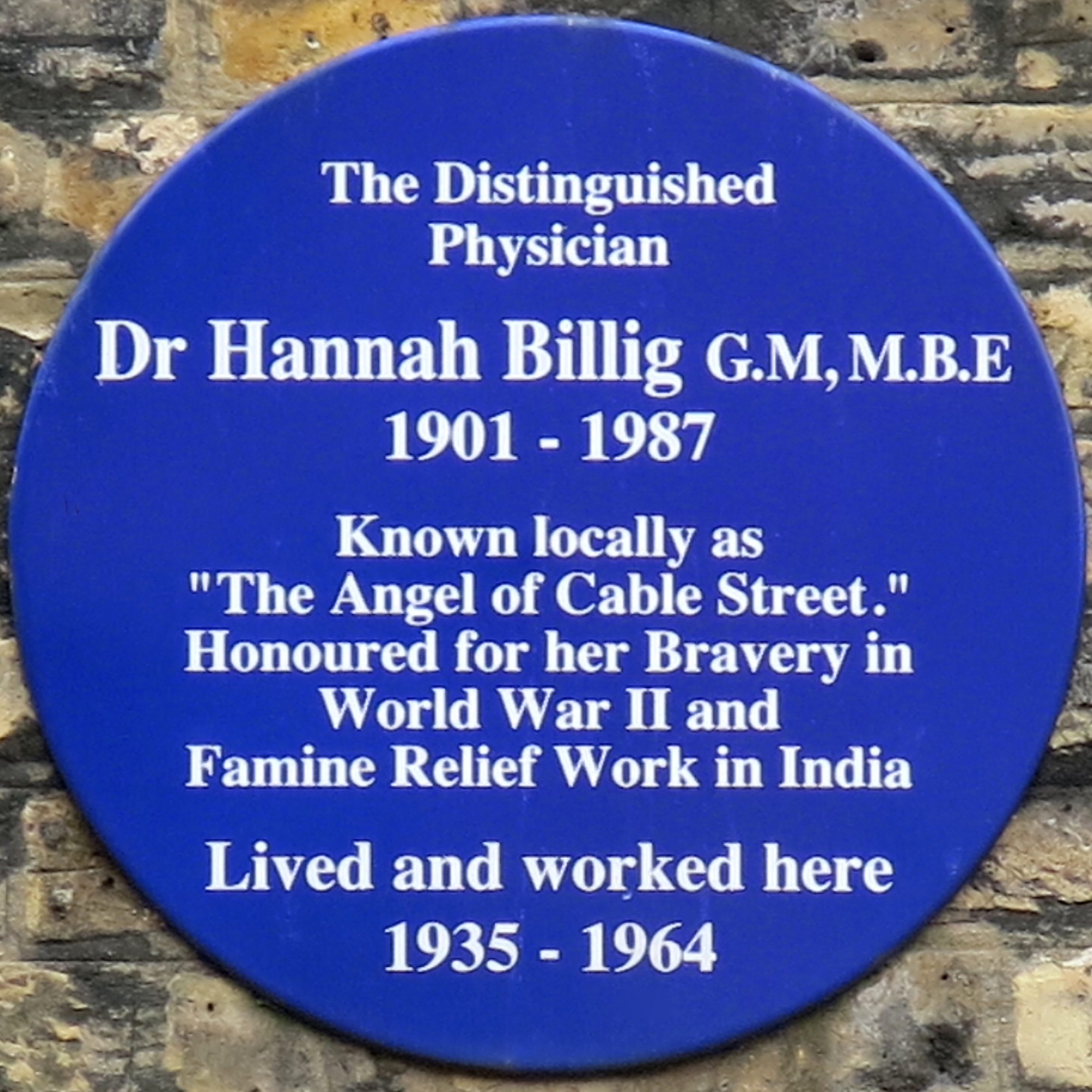 Hannah Billig blue plaque.jpg