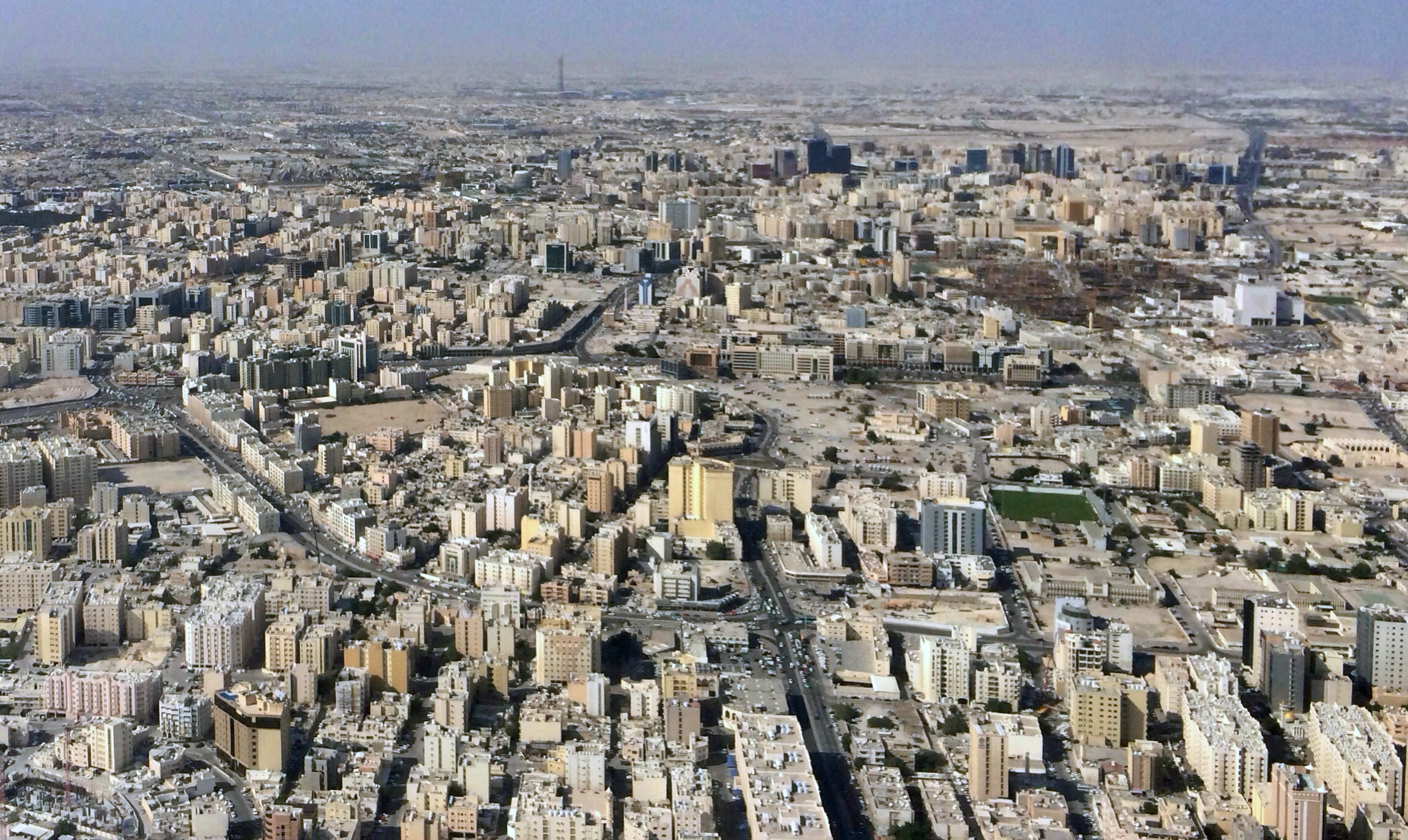 Aerial view of a part of the city
