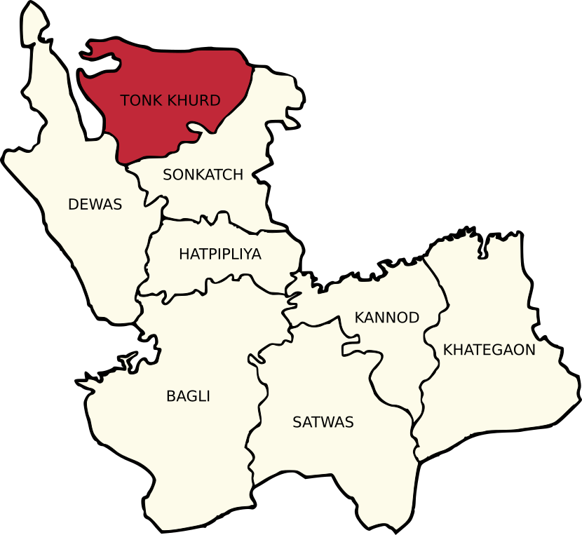 Tonk Khurd tehsil within Dewas district