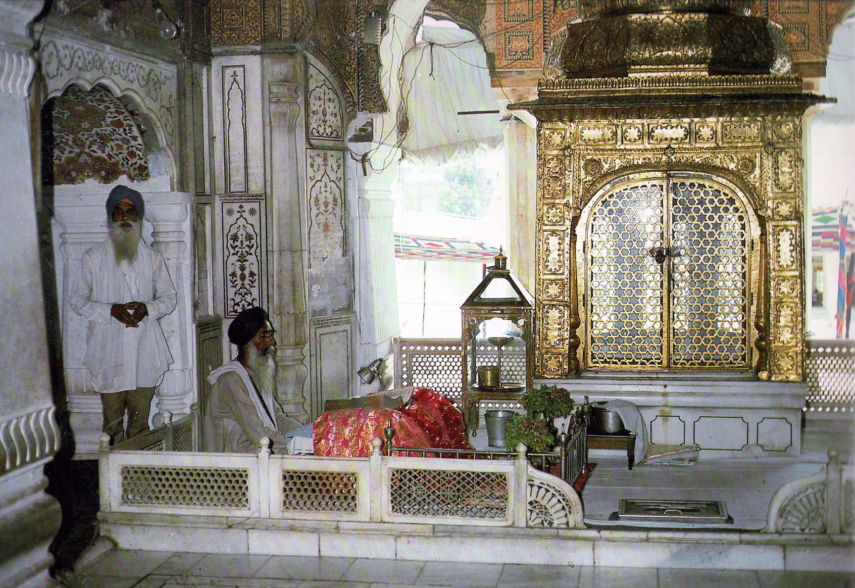 Interior of the Akal Takht.