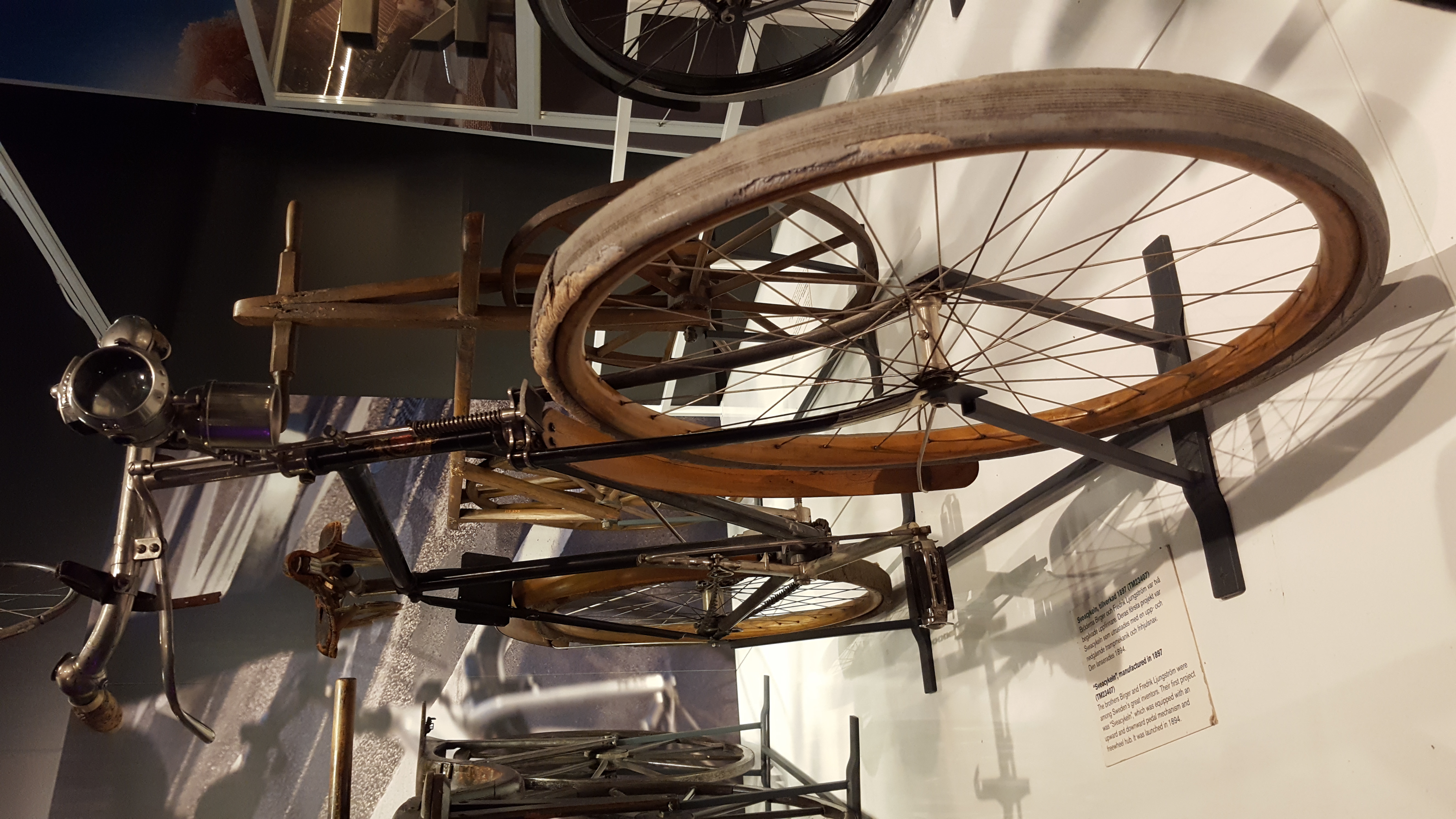 The Svea Velocipede by Fredrik Ljungström and Birger Ljungström, exhibited at the Swedish National Museum of Science and Technology