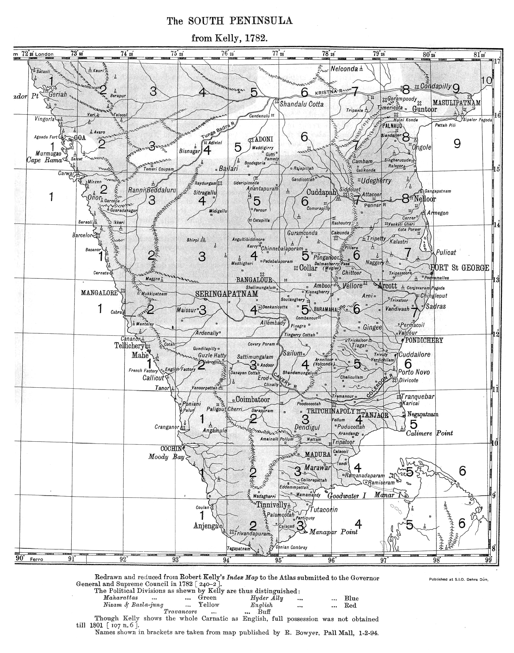South India in 1782
