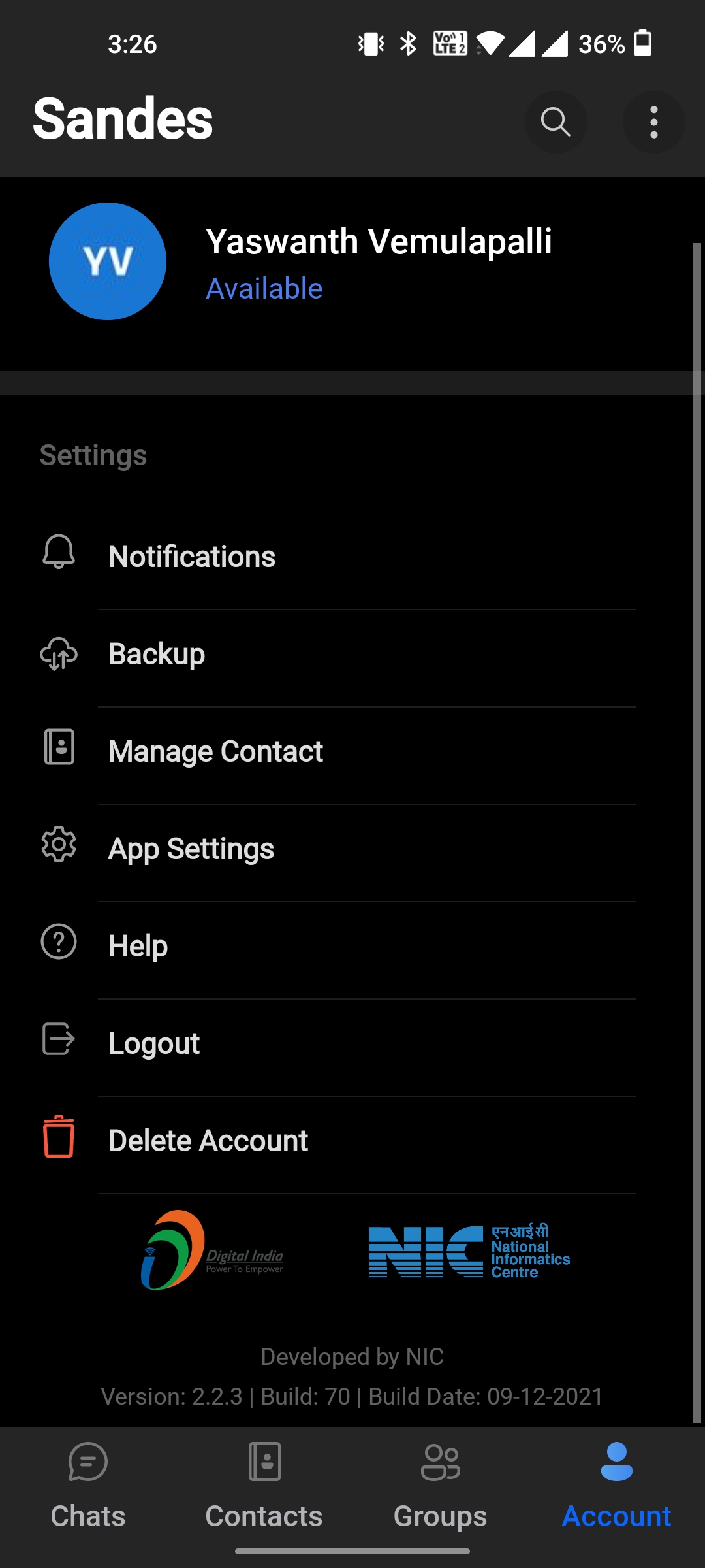 Screenshot of Sandes