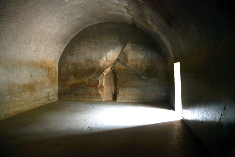 Polished interior of Sudama, in the Barabar Caves, 3rd century BCE.