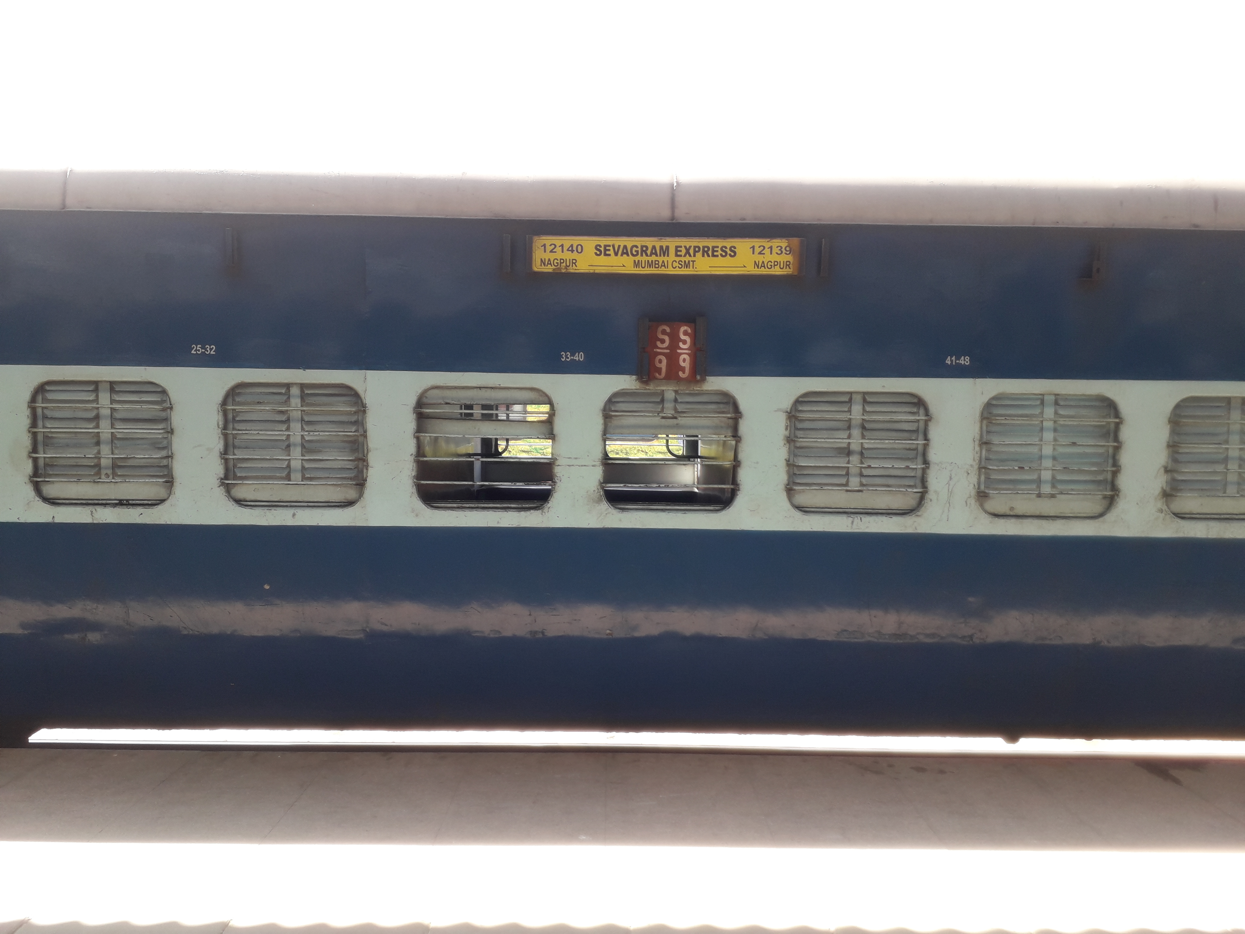 12139 Sewagram Express – Nagpur-bound Sleeper Class coach