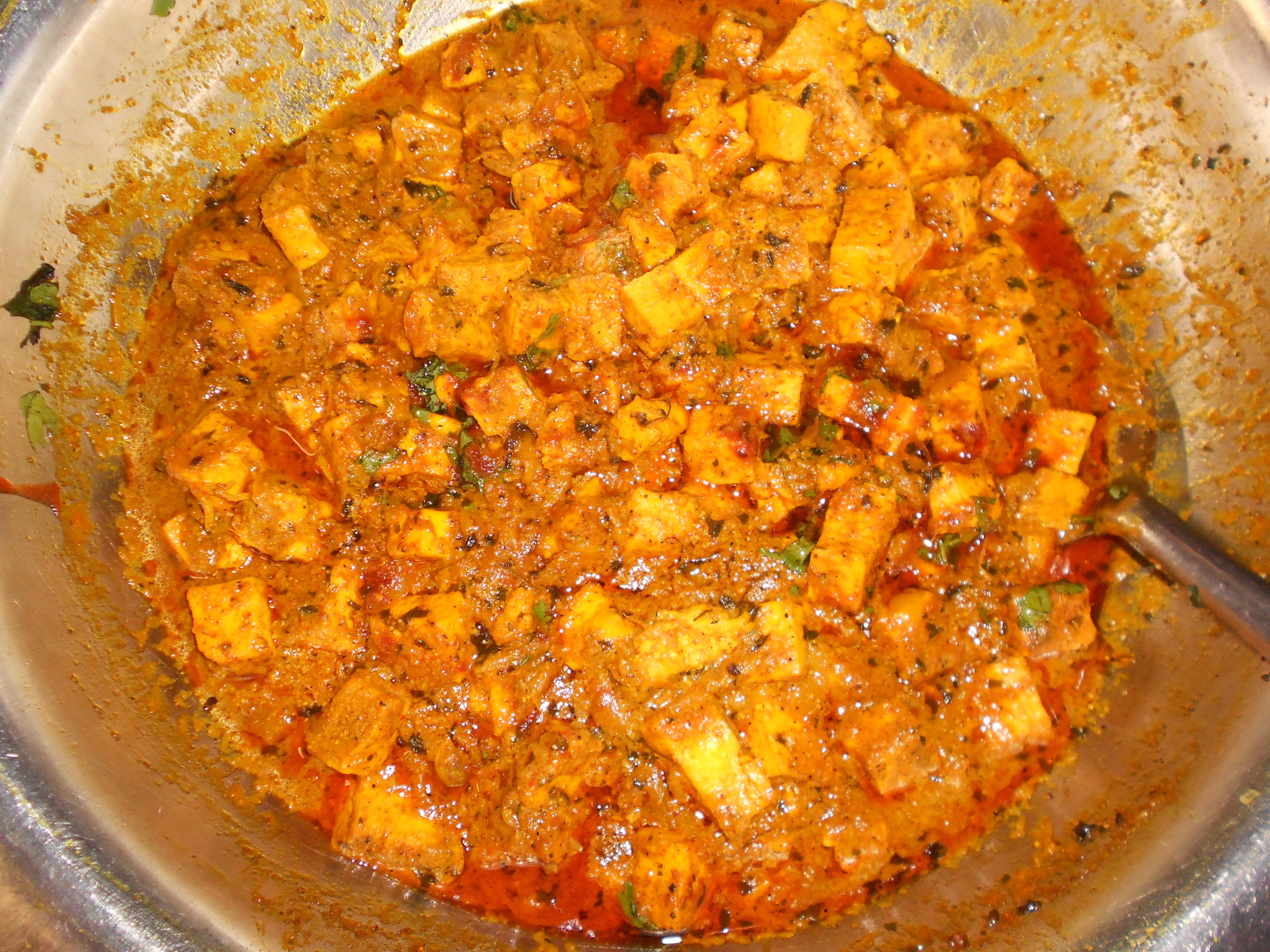 Making of paneer masala