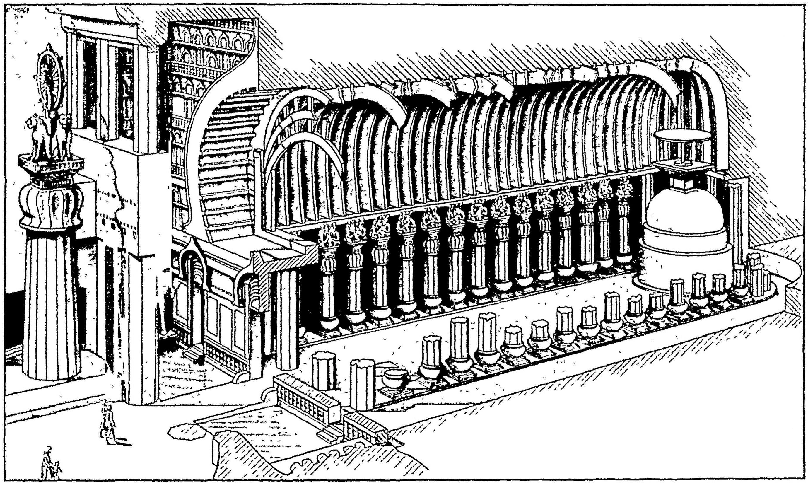 Karla Chaitya section in perspective.