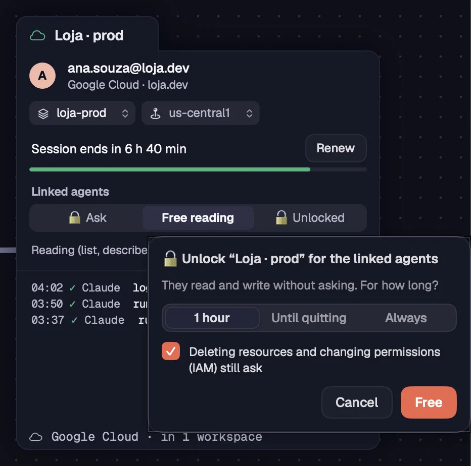 The Unlocked balloon, with the time limit and the IAM option