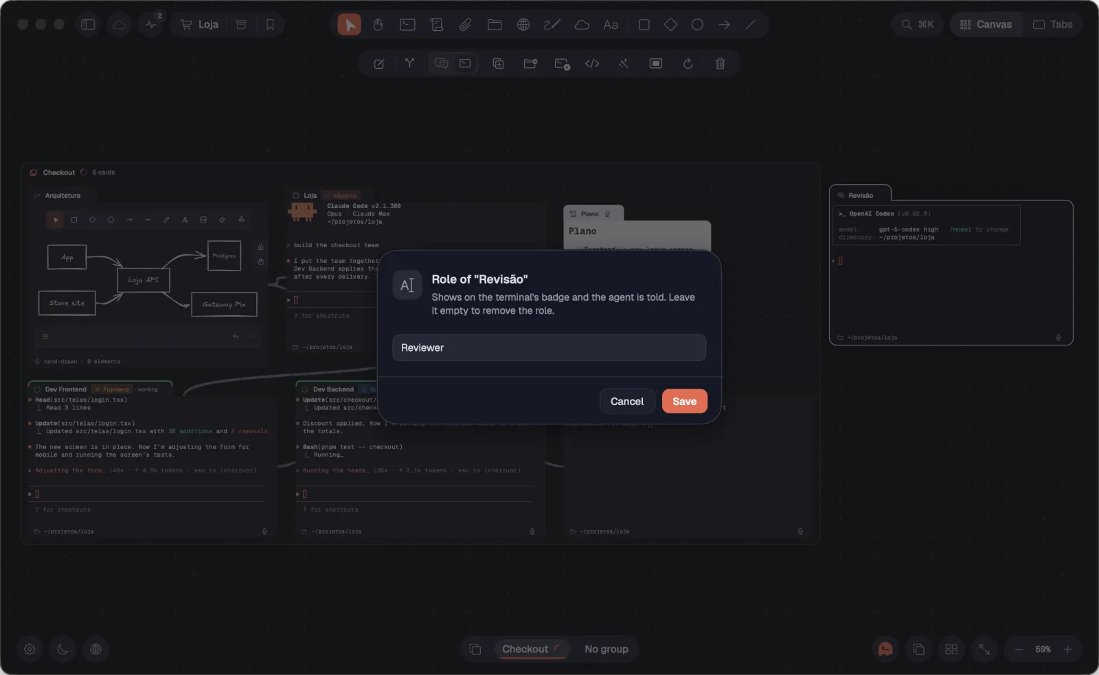 Asking for a terminal's role